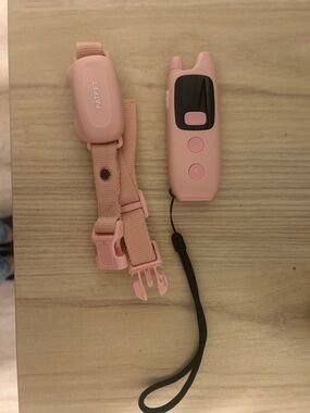 Pink Remote Training Collar with Handheld Controller